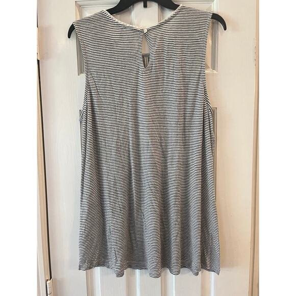 Anthropologie Akemi Kin Striped Sleeveless Top Women L Minimalist Beach Light - Picture 4 of 7